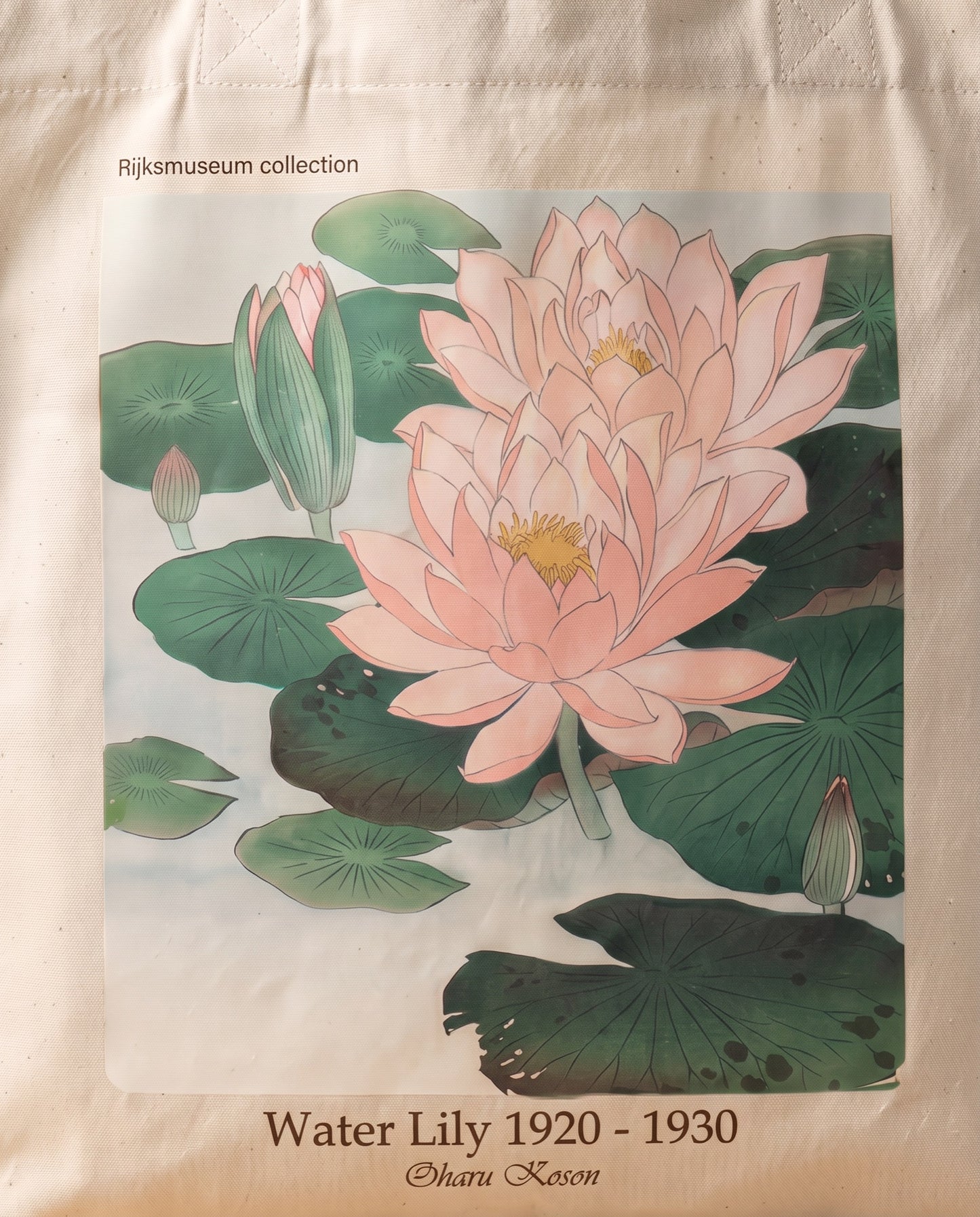 ohara-koson-water-lily-tote-bag Print close-up
