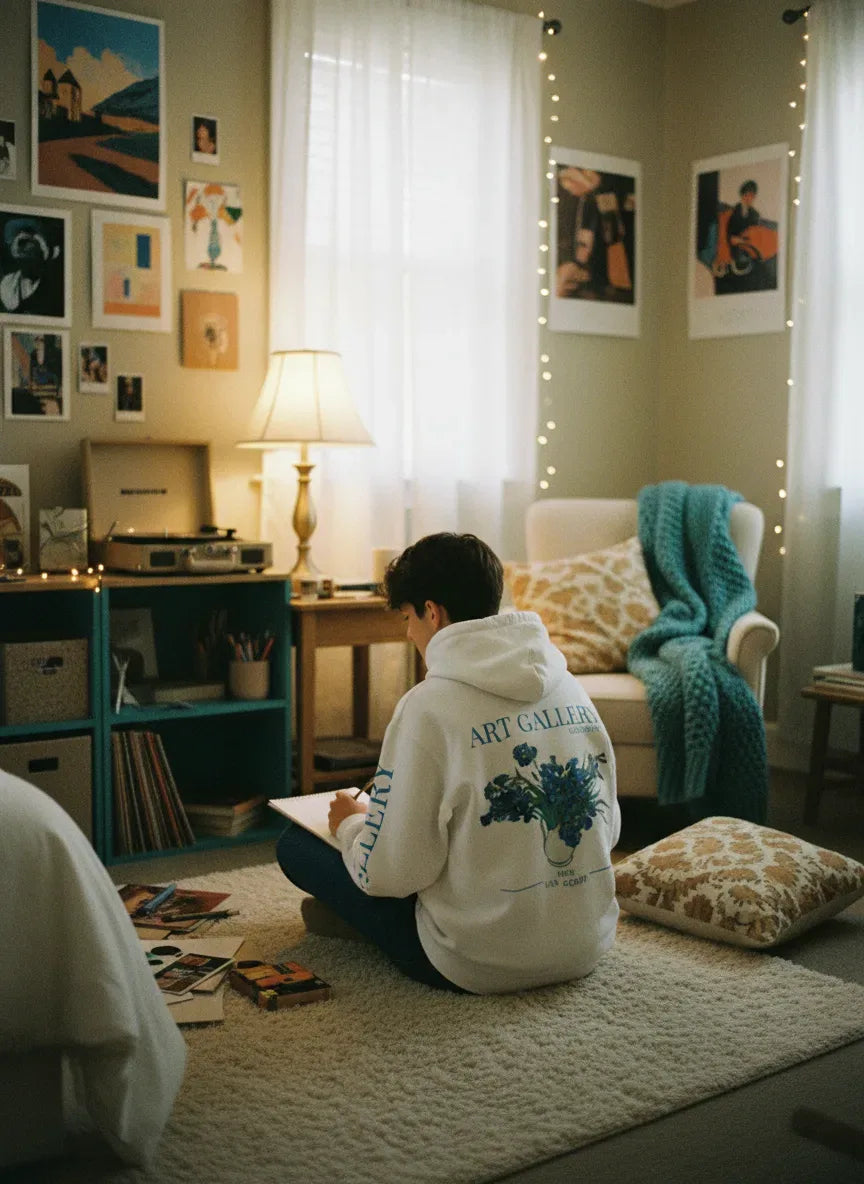 Van Gogh Irises Hoodie - Image 3