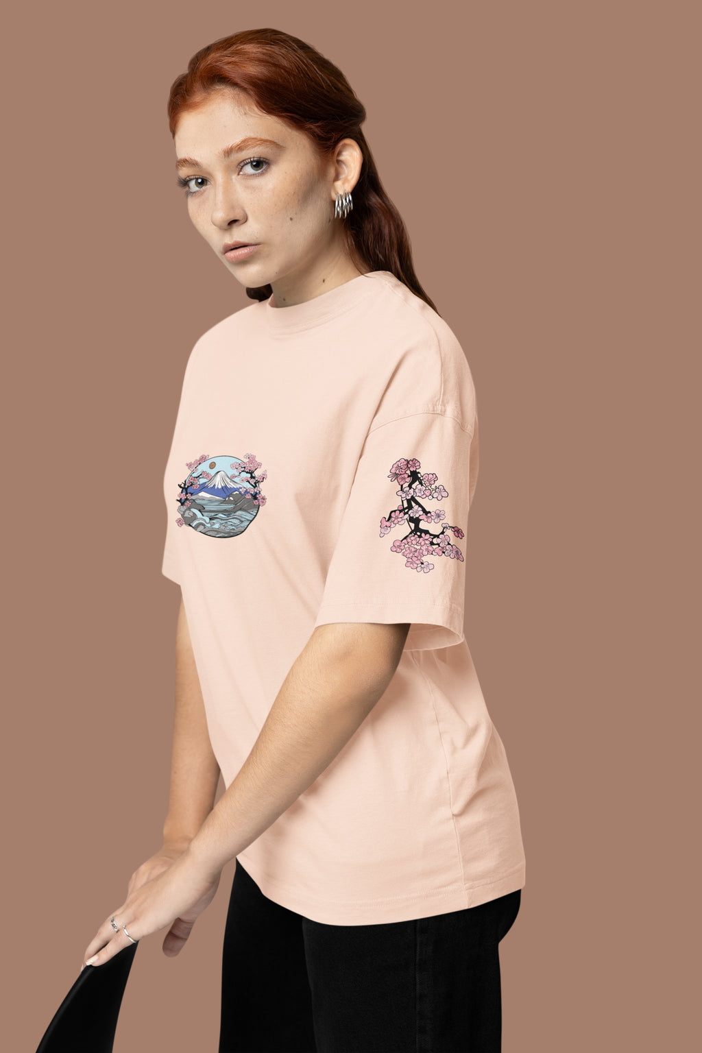 Oversized Hoodie - Japanese Cherry Blossoms T-Shirt