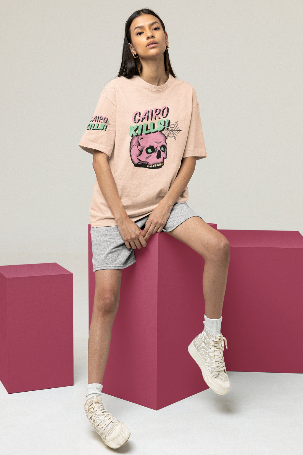 Oversized Hoodie - Cairo Kills T-shirt