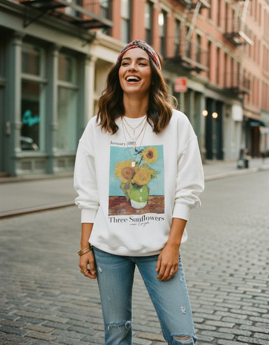Sunflowers 1889 Crewneck - Van Gogh
