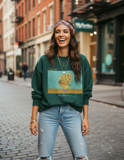 Sunflower 1888 Crewneck - Van Gogh