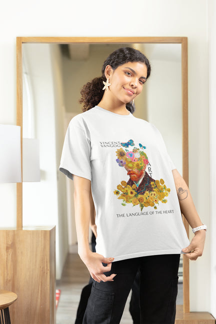 Oversized Hoodie - ART Is The Language Of The Heart T-Shirt