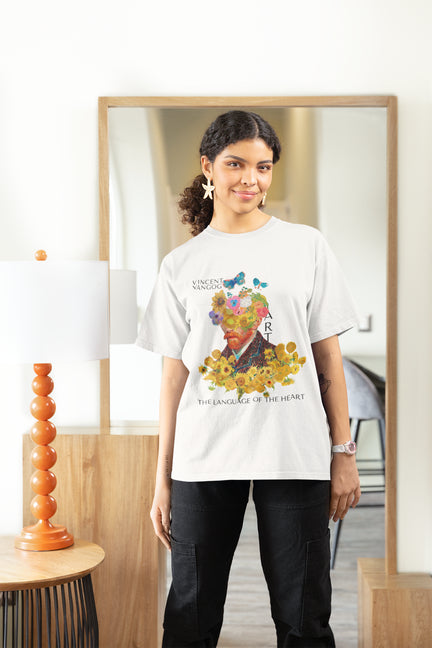 Oversized Hoodie - ART Is The Language Of The Heart T-Shirt