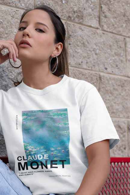 Oversized Hoodie - Water Lilies Cloude Monet T-Shirt