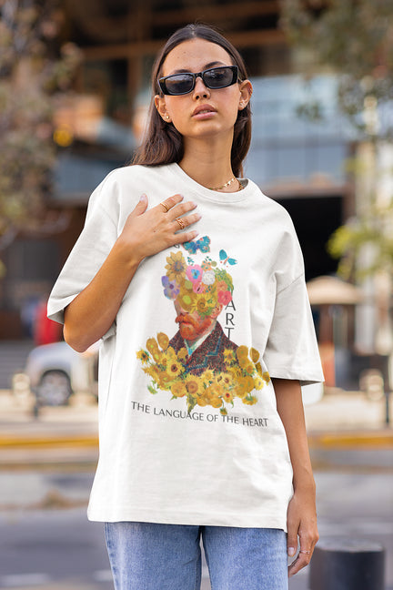 Oversized Hoodie - ART Is The Language Of The Heart T-Shirt