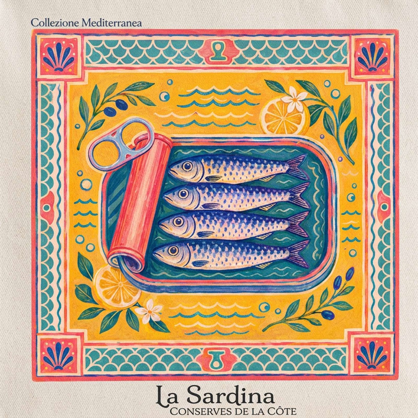 La Sardina print close-up on canvas | My Turtle