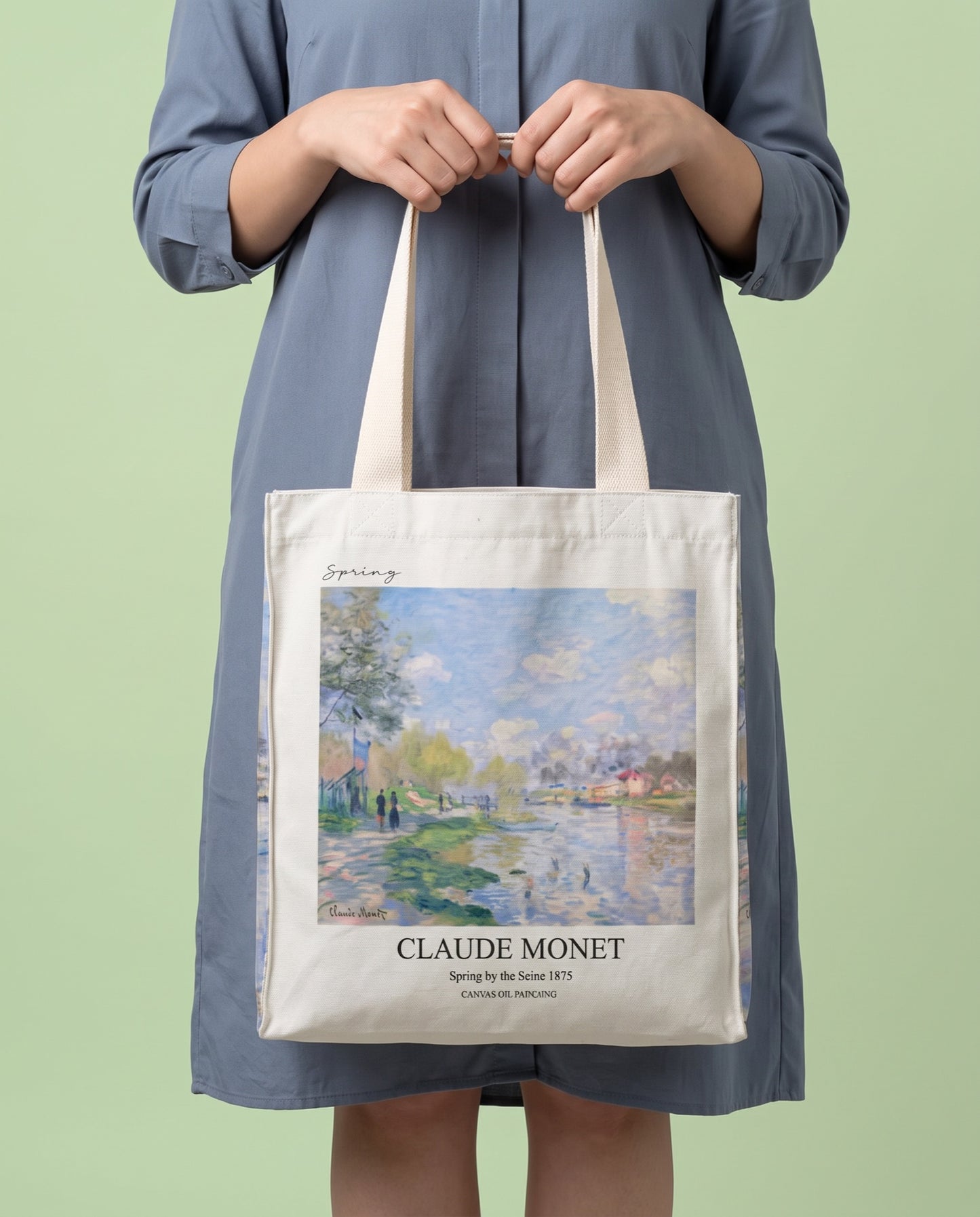 spring-by-the-seine-claude-monet-tote-bag-1 On body