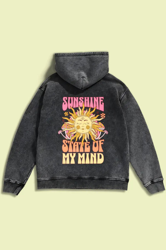 Sunshine State of My Mind Acid Wash Hoodie