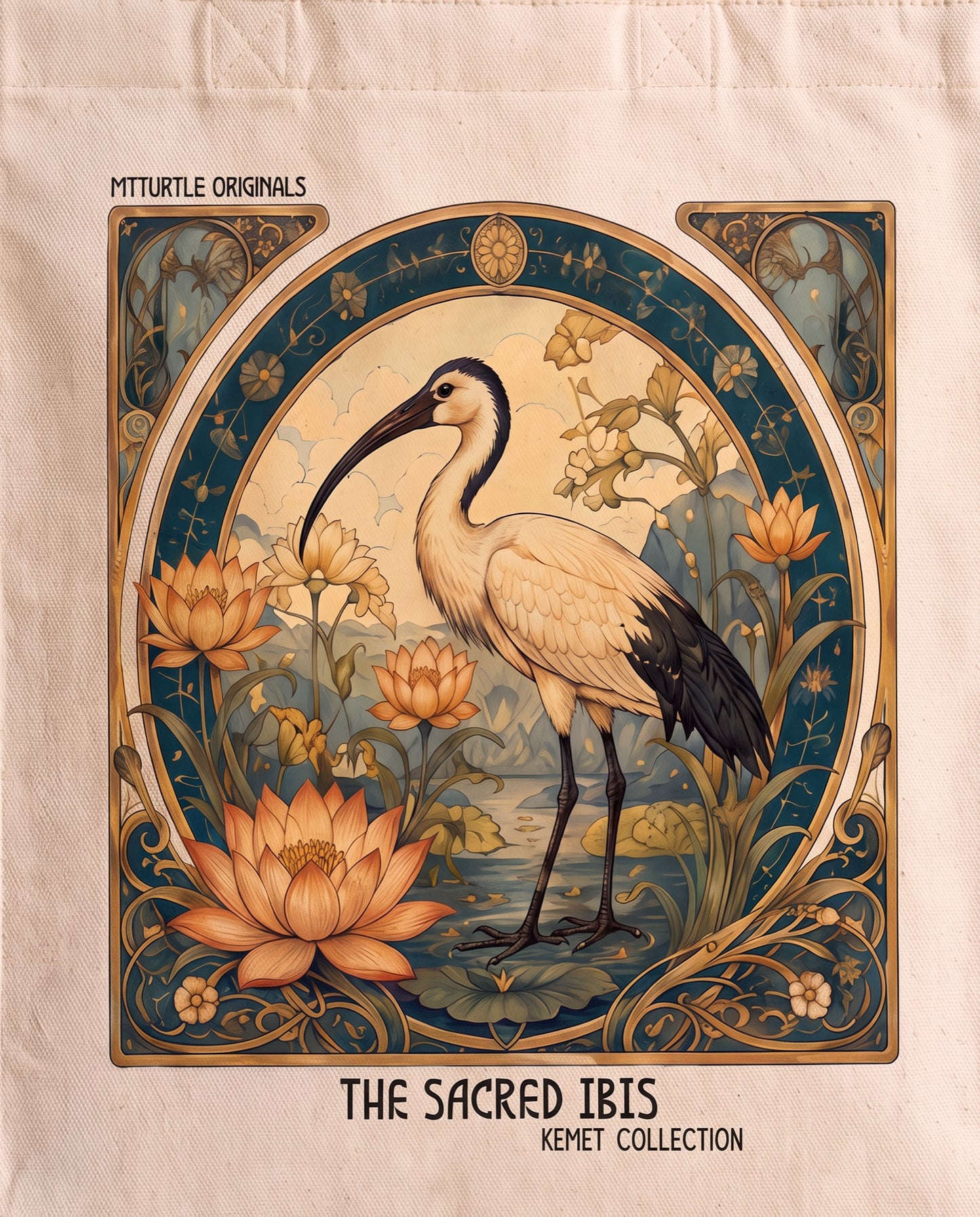 the-sacred-ibis-tote-bag Print close-up