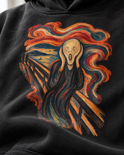 The Scream Artwork Hoodie - Print close-up · front | My Turtle