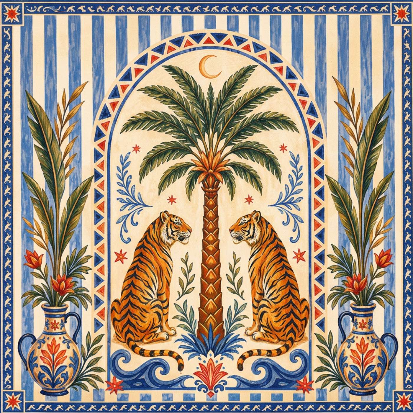 Tigre Reale print close-up on canvas | My Turtle