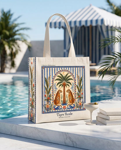 Tigre Reale royal tigers folk-art tote bag - studio | My Turtle