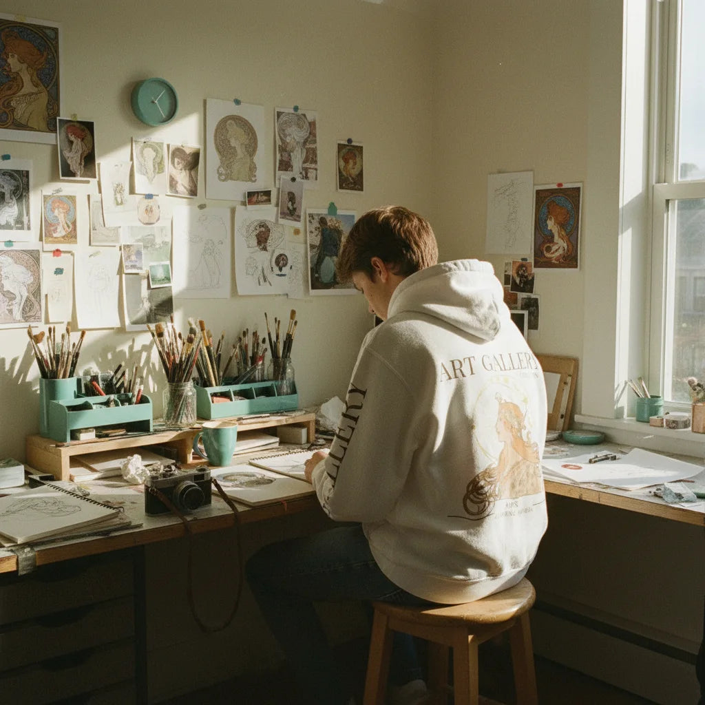 Alphonse Mucha Zodiac Hoodie - Image 3