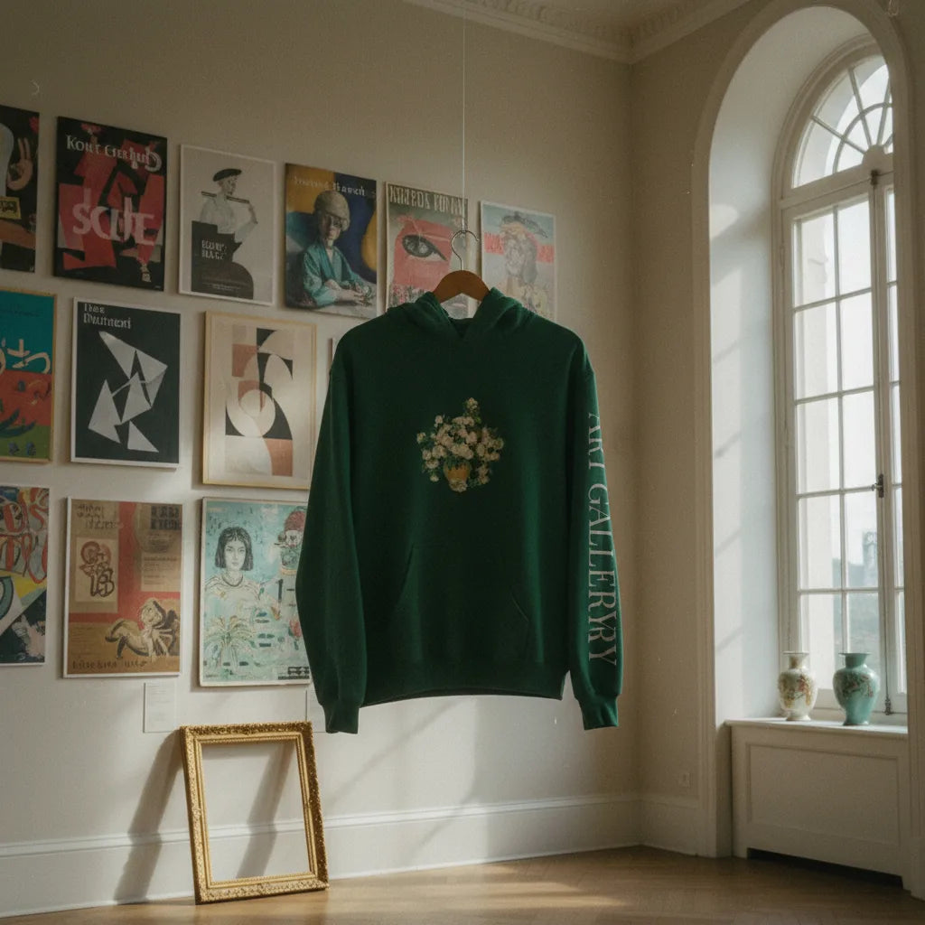 White Rose Van Gogh Hoodie - Image 1