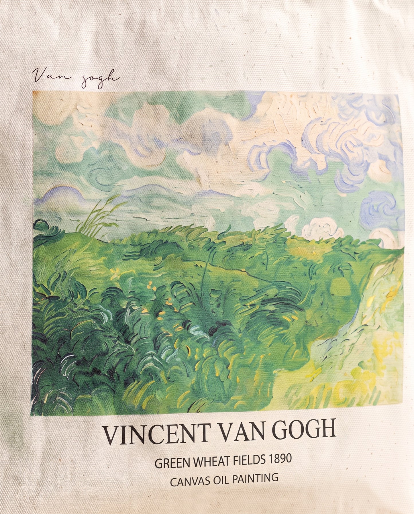 van-gogh-green-wheat-field-tote-bag Print close-up