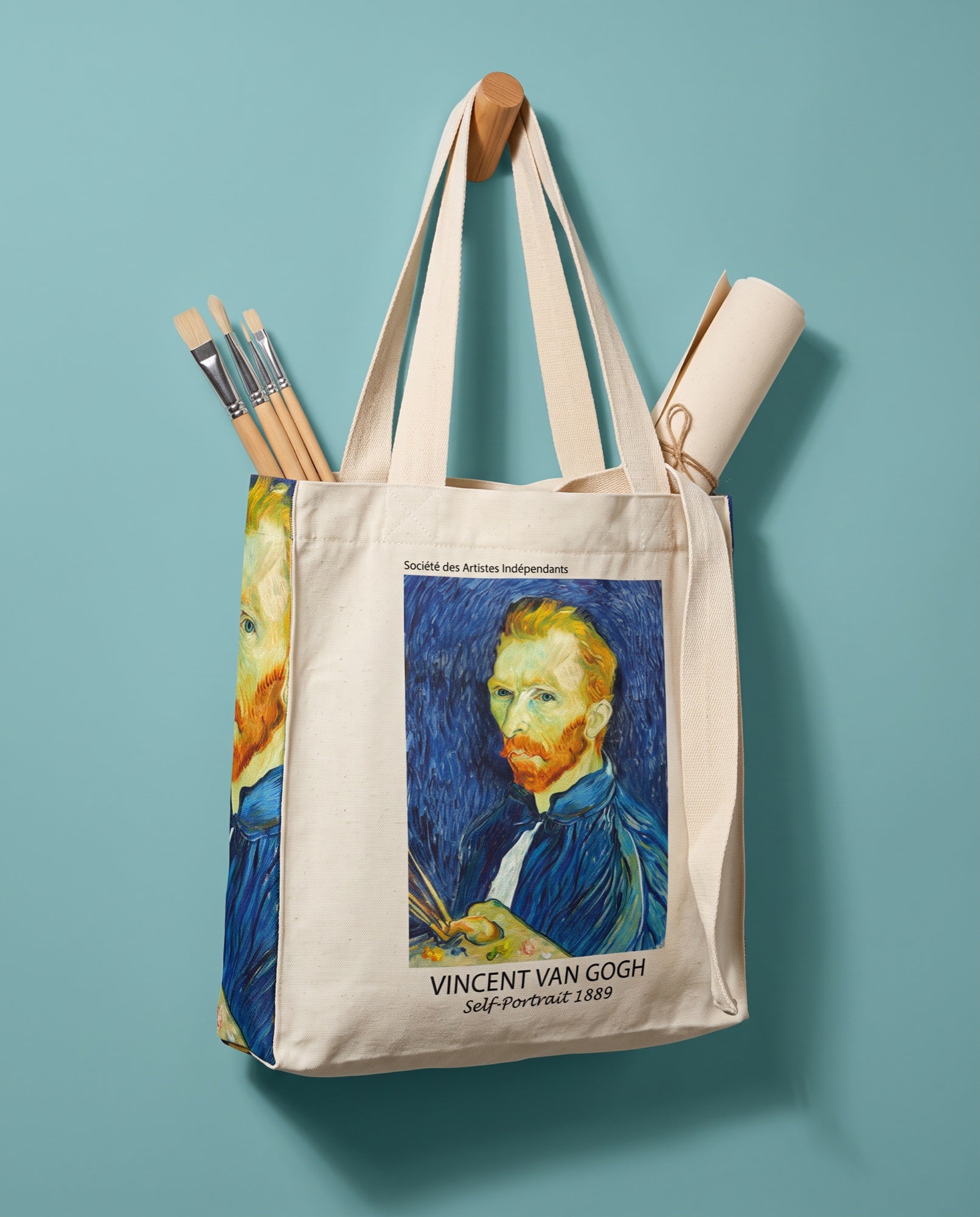 van-gogh-self-portrait-1889-tote-bag What fits inside