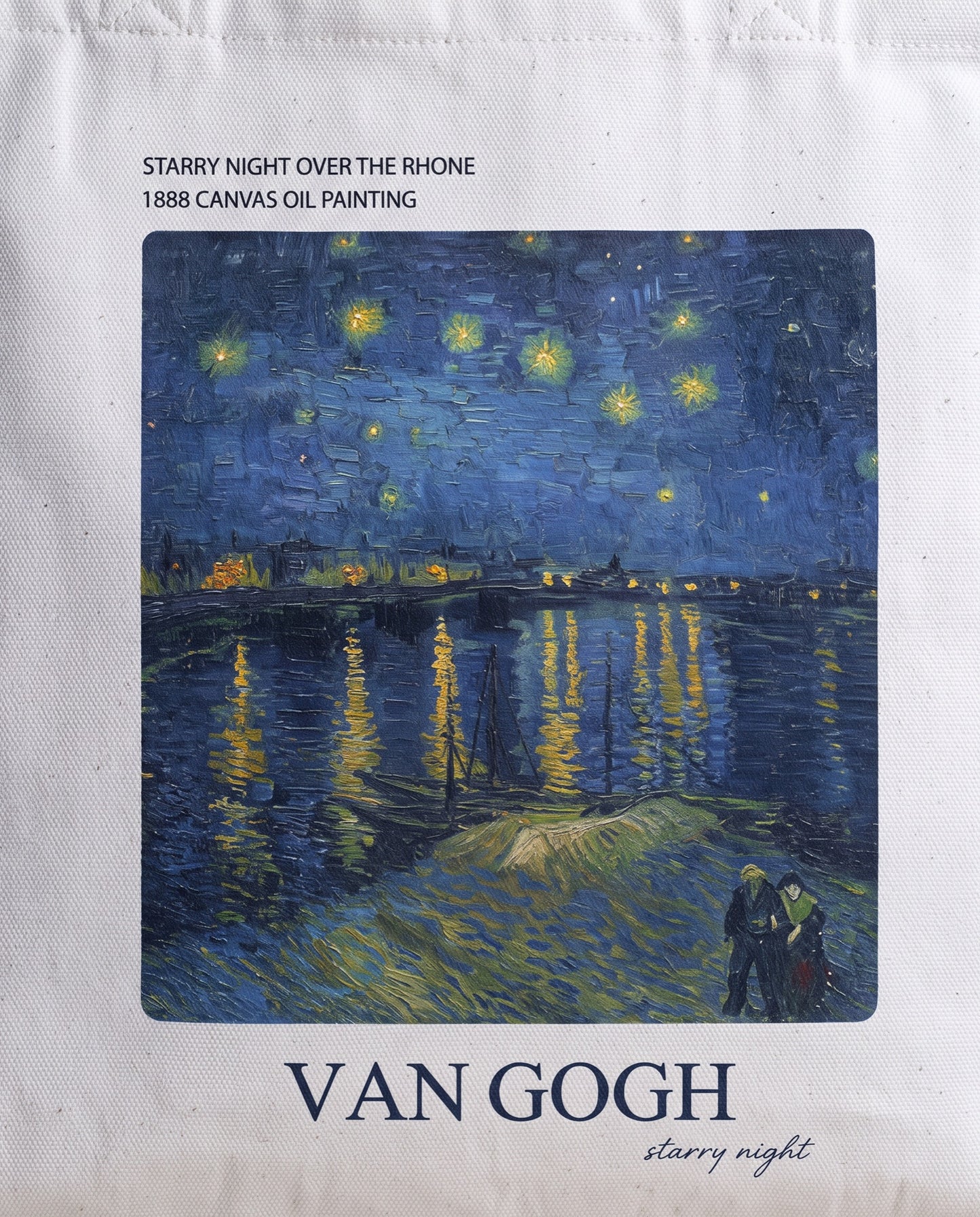 van-gogh-starry-night-over-the-rhone-tote-bag Print close-up