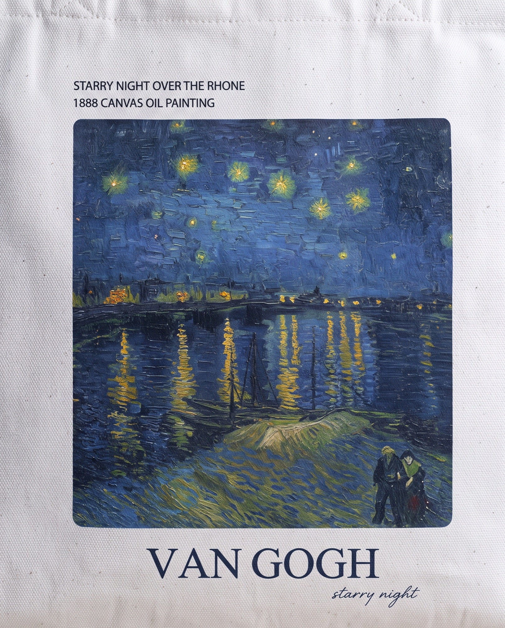van-gogh-starry-night-over-the-rhone-tote-bag Print close-up