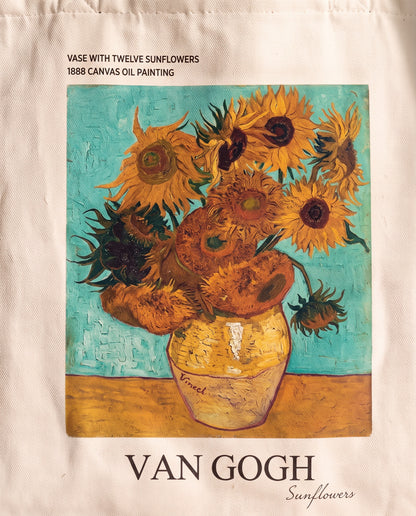 van-gogh-sunflowers-tote-bag Print close-up