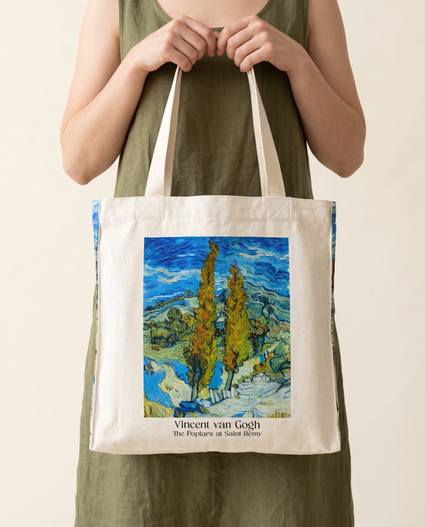 van-gogh-the-poplars-at-saint-remy-tote-bag On body