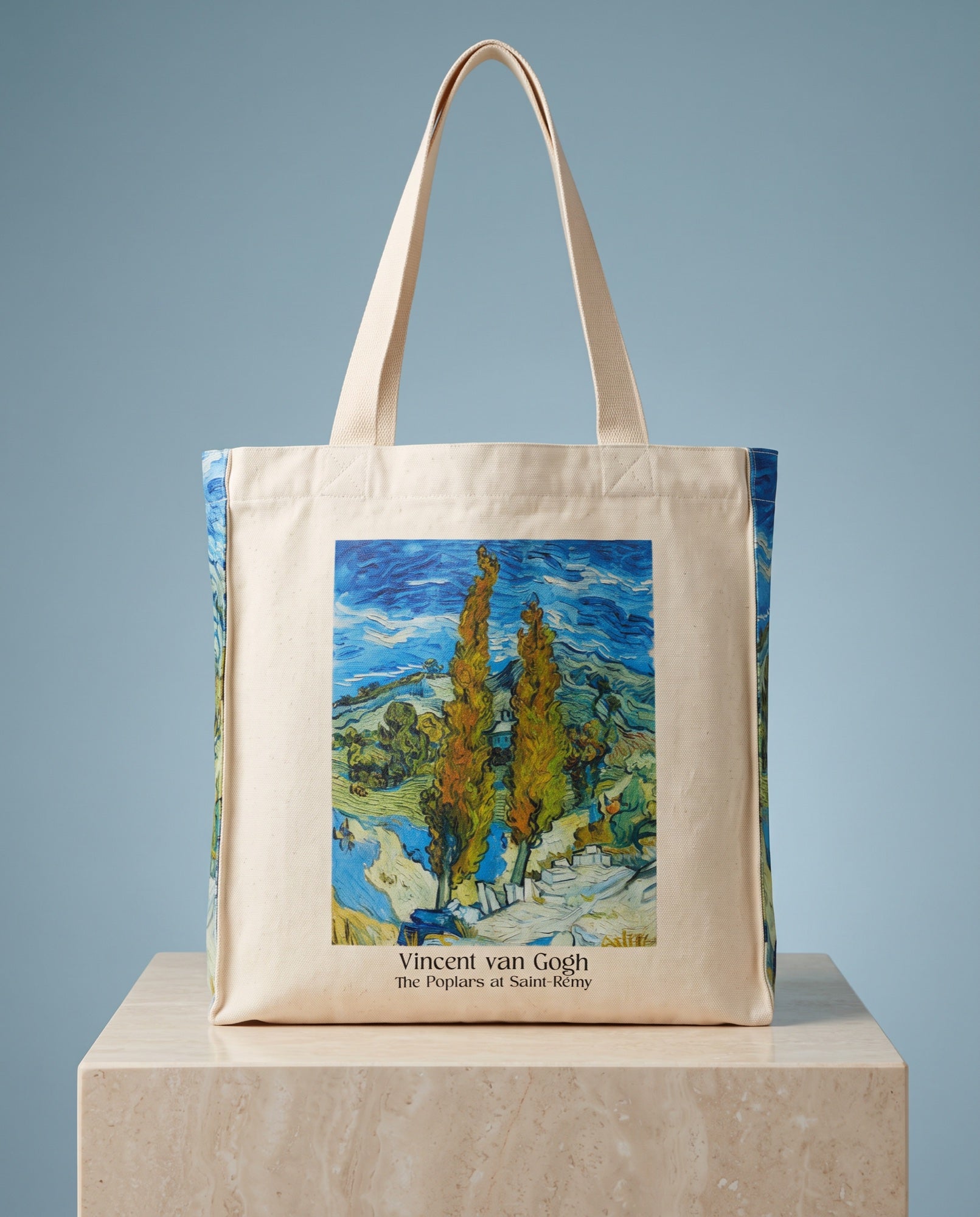 van-gogh-the-poplars-at-saint-remy-tote-bag Hero