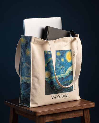 van-gogh-the-starry-night-tote-bag What fits inside