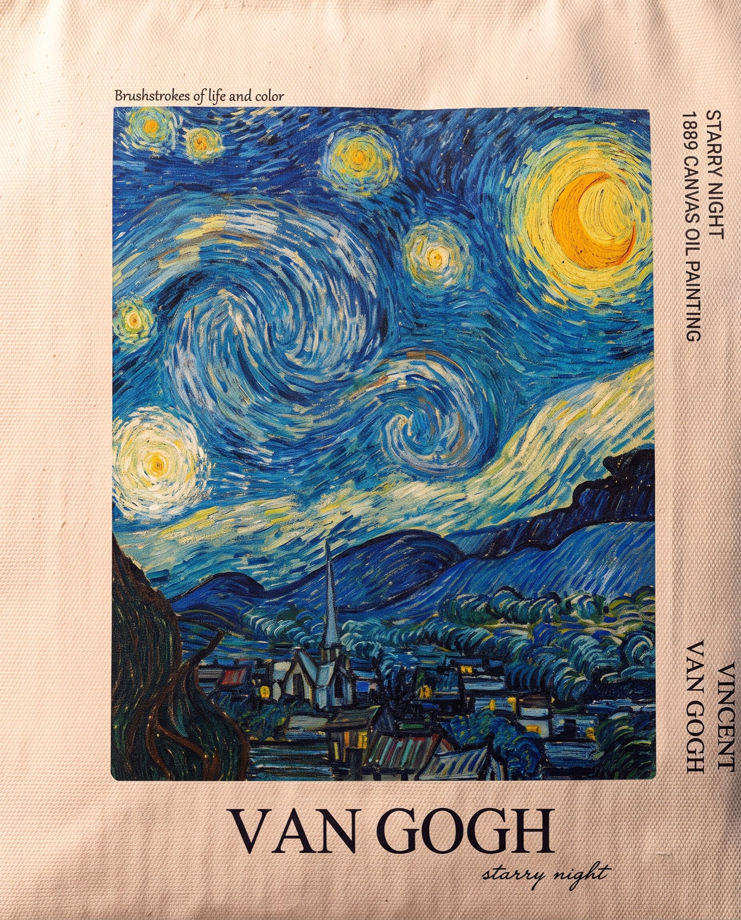van-gogh-the-starry-night-tote-bag Print close-up