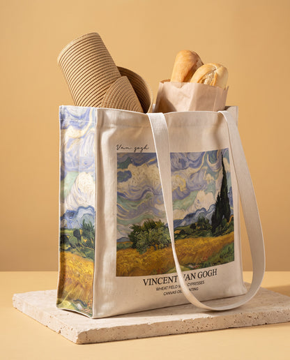 van-gogh-wheat-field-with-cypresses-tote-bag What fits inside