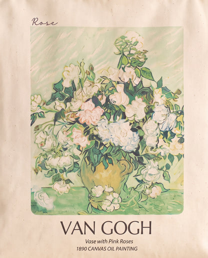 van-gogh-white-rose-tote-bag Print close-up