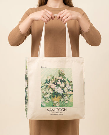 van-gogh-white-rose-tote-bag On body