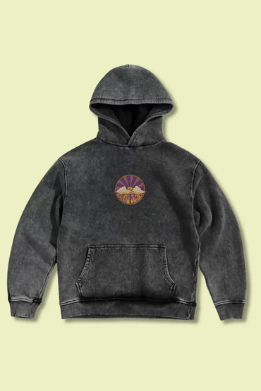 Inhale Courage Acid Wash Hoodie