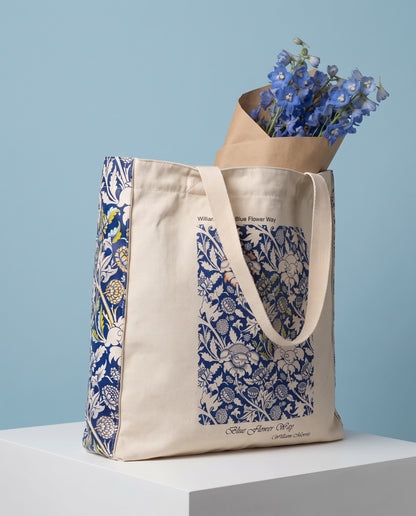william-morris-blue-flower-wey-tote-bag What fits inside