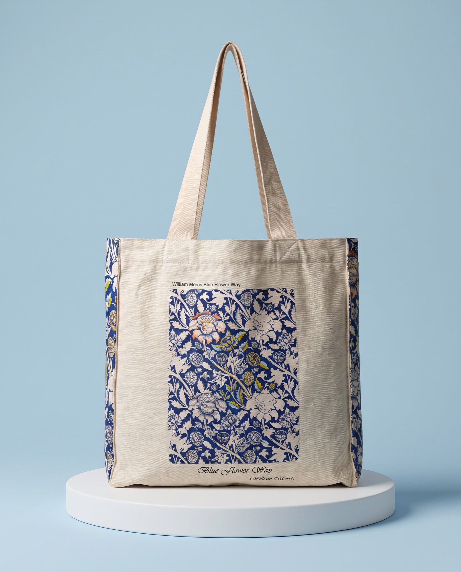 william-morris-blue-flower-wey-tote-bag Hero