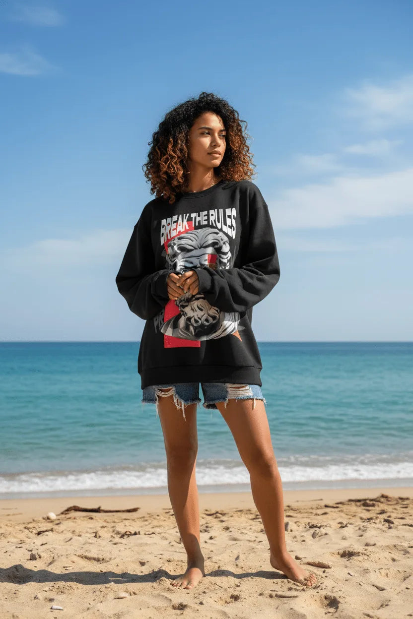 Break The Rules Greek Statue Crewneck - Image 2