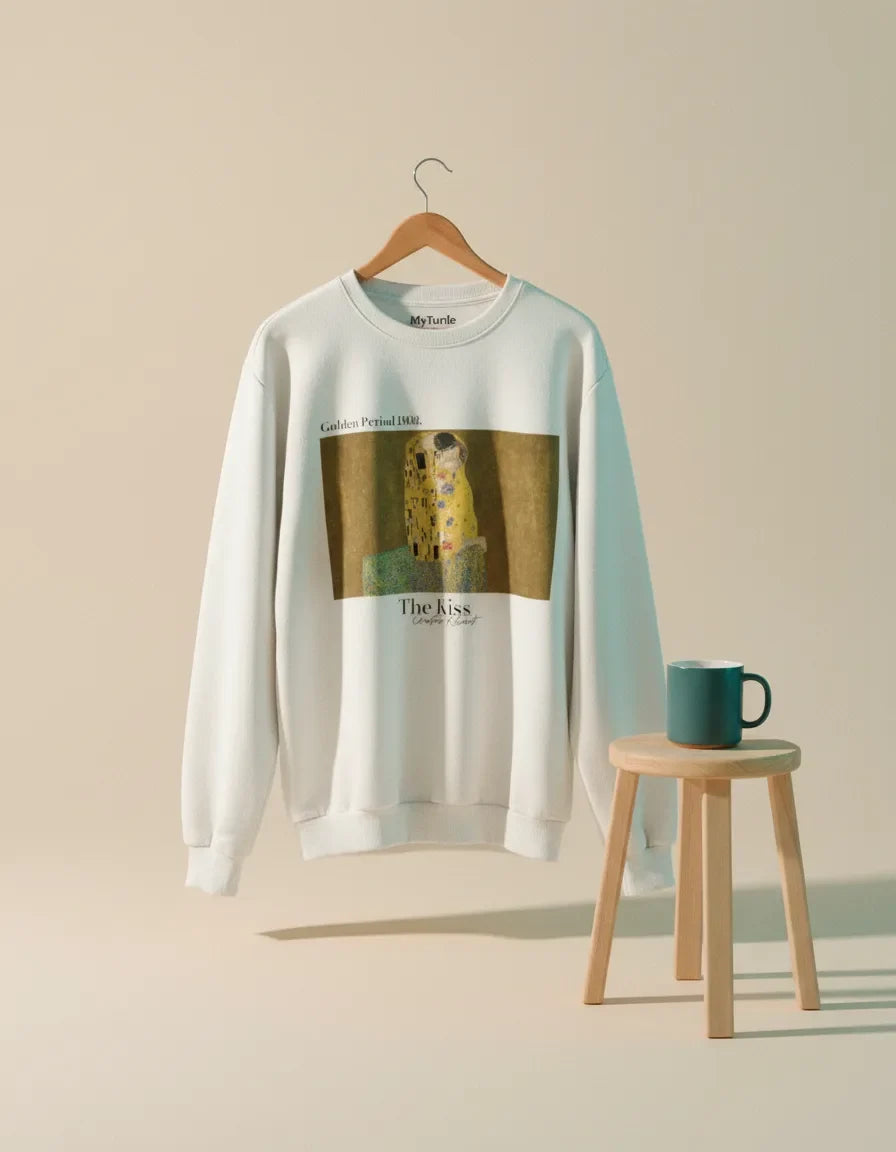The Kiss Painting Crewneck - Gustav Klimt - Image 2