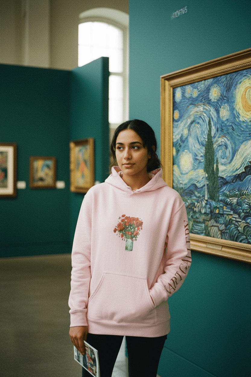 Red Poppies Vase Hoodie - Image 2