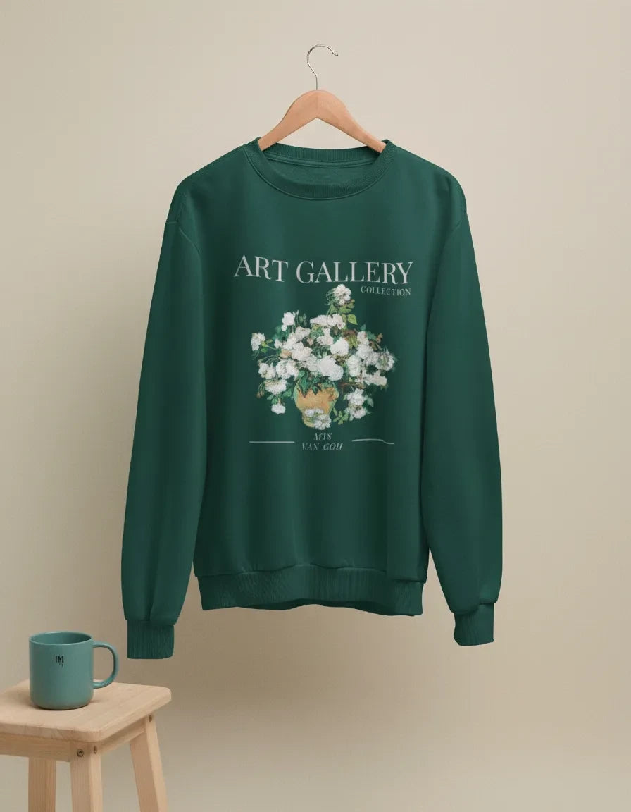 White Rose Art Gallery Crewneck - Van Gogh - Image 1
