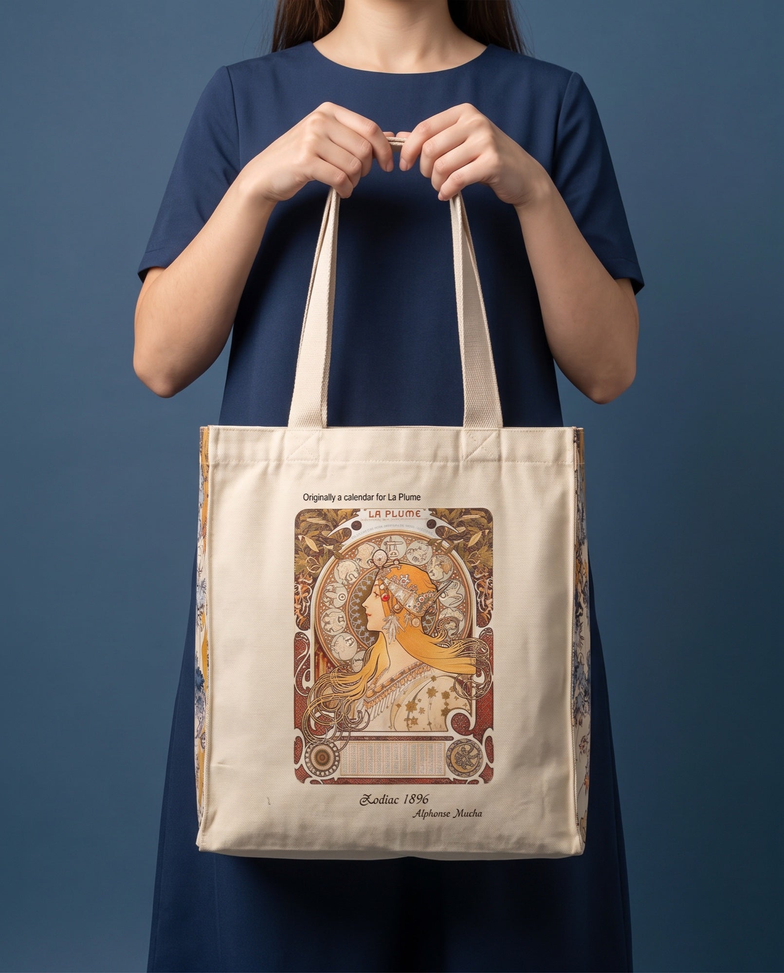 zodiac-alphonse-mucha-tote-bag On body
