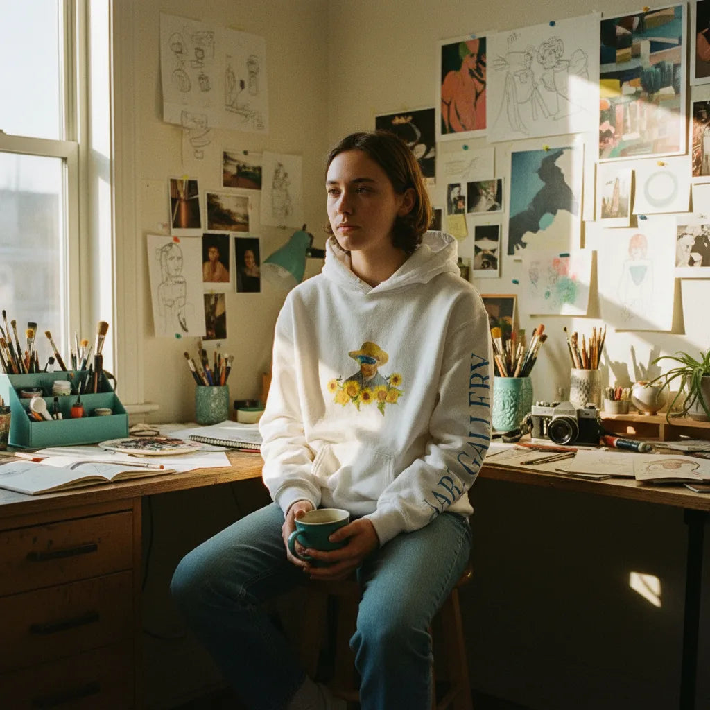 Van Gogh Self Portrait Hoodie - Image 1